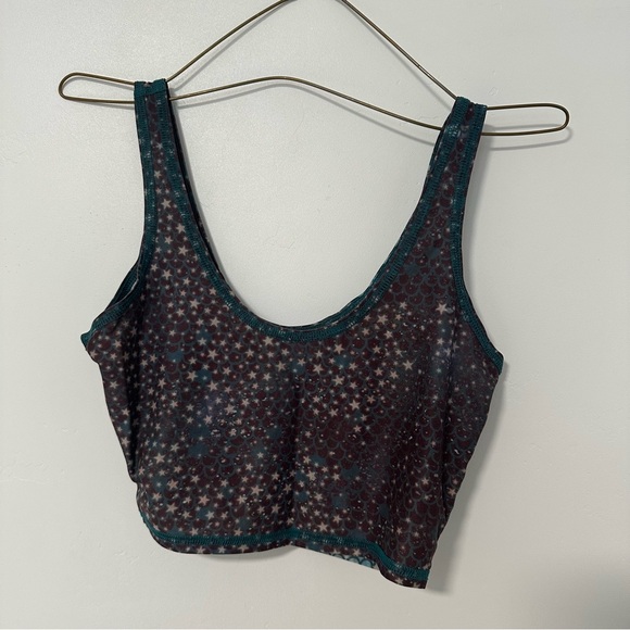 Teeki Teal and Gray Star Bra Top - Picture 1 of 3